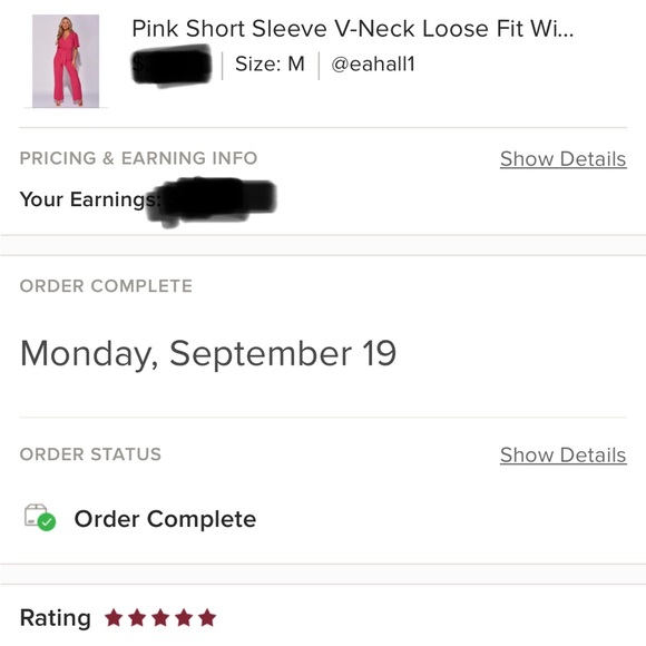 Pink Short Sleeve V-Neck Loose Fit Wide Leg Jumpsuit Playsuit - Picture 3 of 13